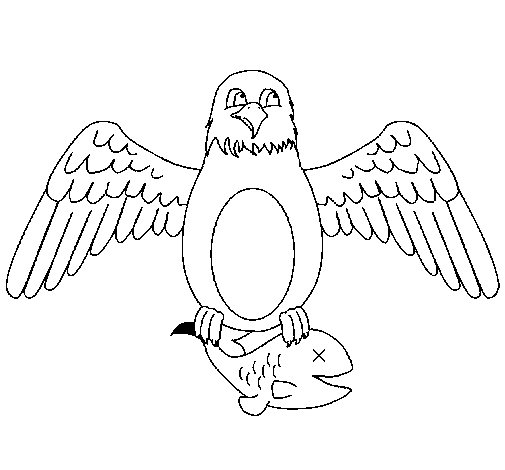 Dibuix de Àguila caçant  per Pintar on-line