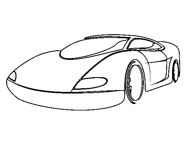 Dibuix de Automòbil esportiu per Pintar on-line