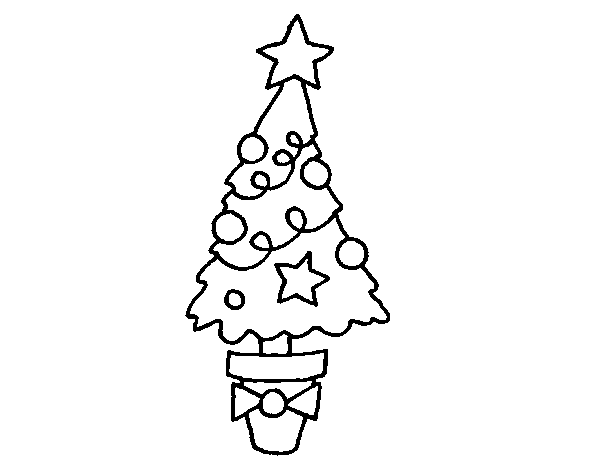 Dibuix de Avet de Nadal per Pintar on-line
