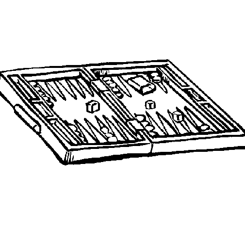 Dibuix de Backgammon per Pintar on-line