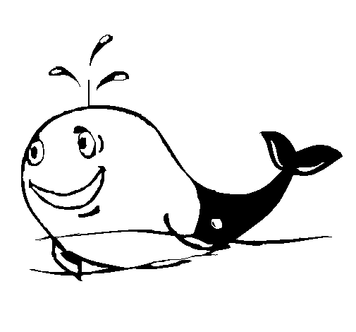Dibuix de Balena alegre per Pintar on-line