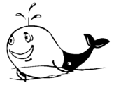 Dibujo de Balena alegre