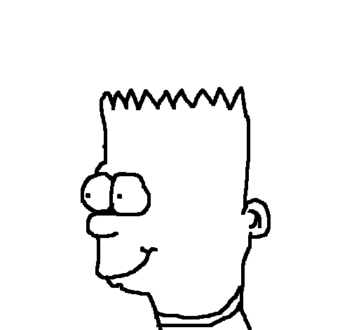 Dibuix de Bart per Pintar on-line