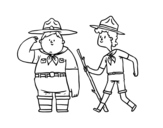 Dibuix de Boy Scouts per pintar