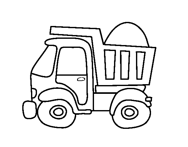 Dibuix de Camió de transport per Pintar on-line