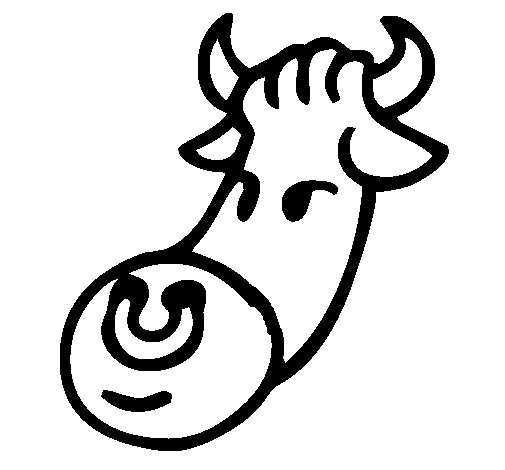 Dibuix de Cap de vaca per Pintar on-line