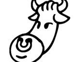 Dibuix de Cap de vaca per pintar