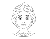 Dibuix de Cara de princesa per pintar