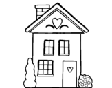Dibujo de Casa amb cors