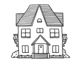 Dibujo de Casa de camp amb balcons