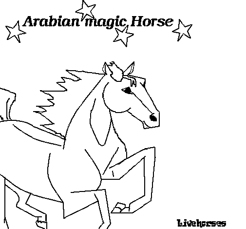 Dibuix de Cavall àrab per Pintar on-line