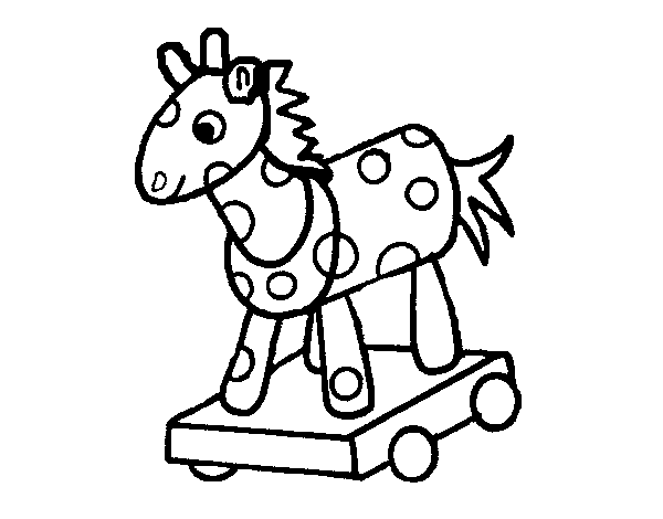 Dibuix de Cavall de fusta per Pintar on-line