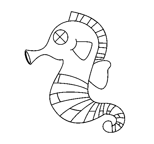 Dibuix de Cavall marí per Pintar on-line