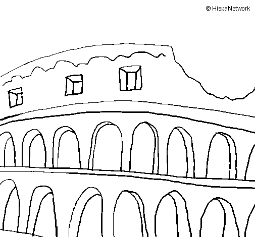 Dibuix de Coliseu per Pintar on-line