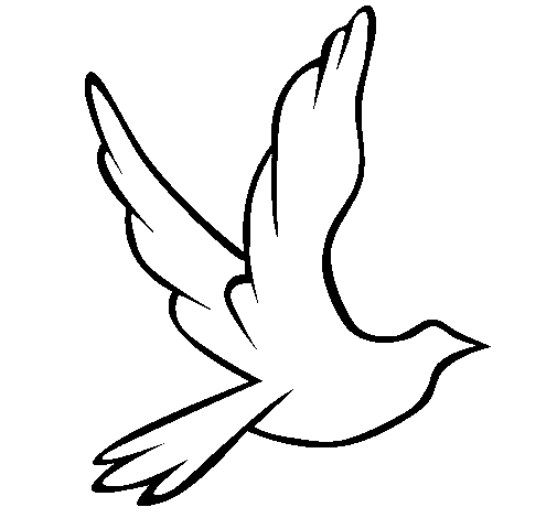 Dibuix de Colom de la pau al vol  per Pintar on-line