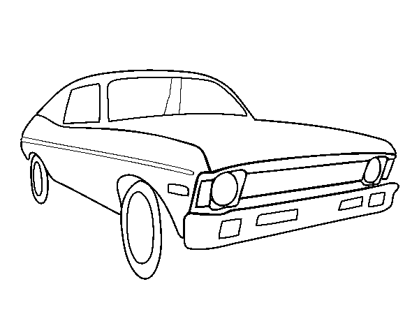 Dibuix de Cotxe americà per Pintar on-line