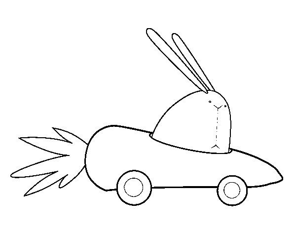 Dibuix de Cotxe pastanaga per Pintar on-line