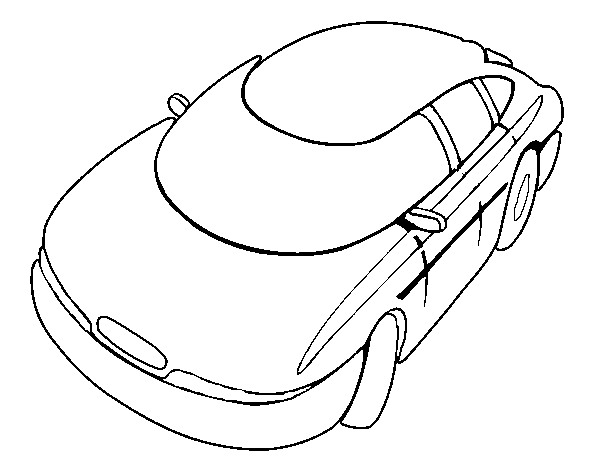 Dibuix de Cotxe veloç per Pintar on-line