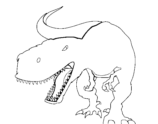 Dibuix de Dinosaure enfadat per Pintar on-line
