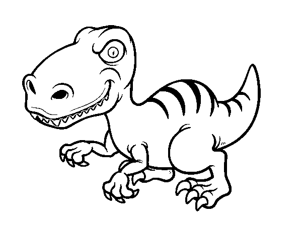 Dibuix de Dinosaure velociraptor per Pintar on-line