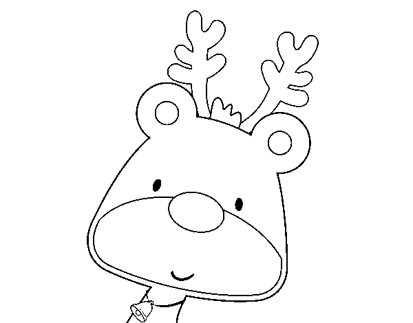 Dibuix de El ren Rudolph per Pintar on-line