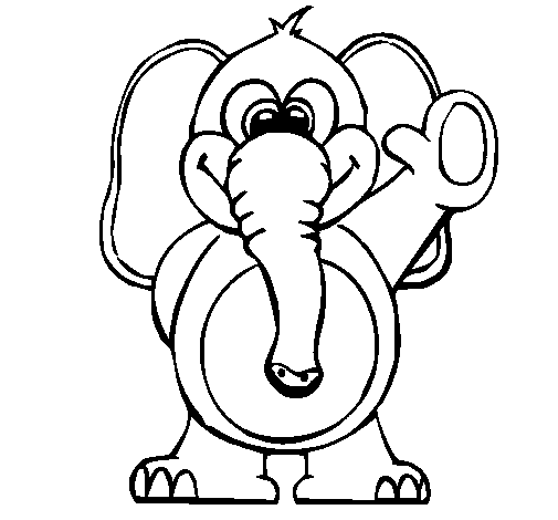 Dibuix de Elefant 2 per Pintar on-line