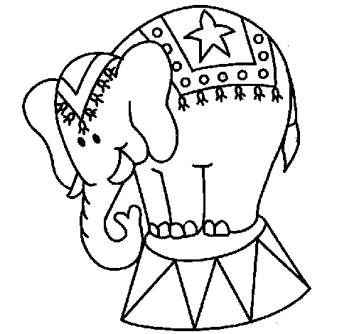 Dibuix de Elefant actuant per Pintar on-line