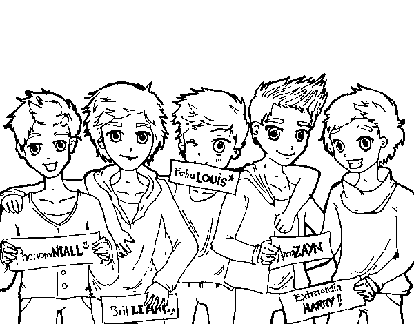 Dibuix de Els nois de One Direction per Pintar on-line