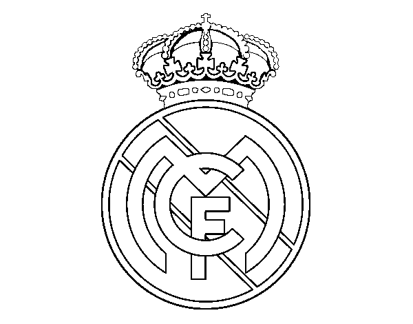 Dibuix de Escut del Real Madrid C.F. per Pintar on-line