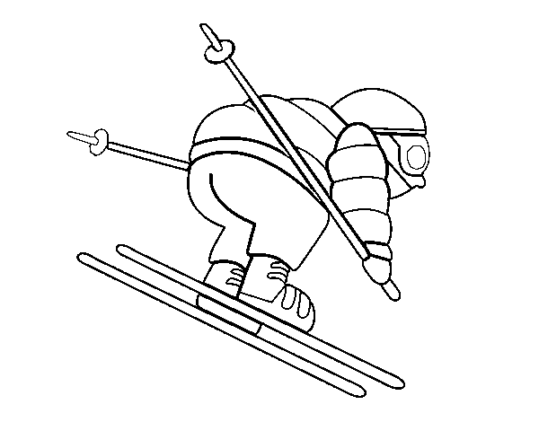 Dibuix de Esquiador experimentat per Pintar on-line