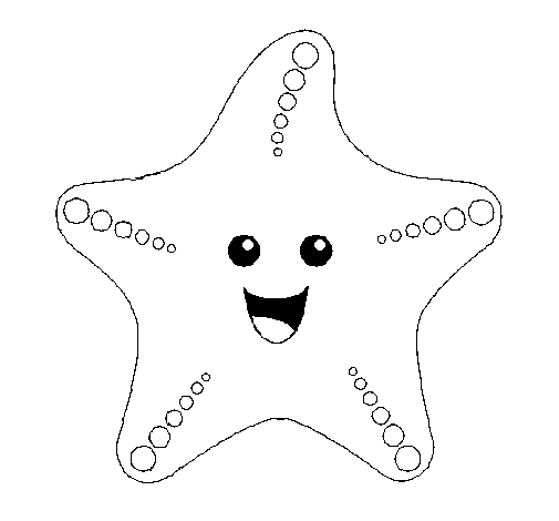 Dibuix de Estrella de mar per Pintar on-line