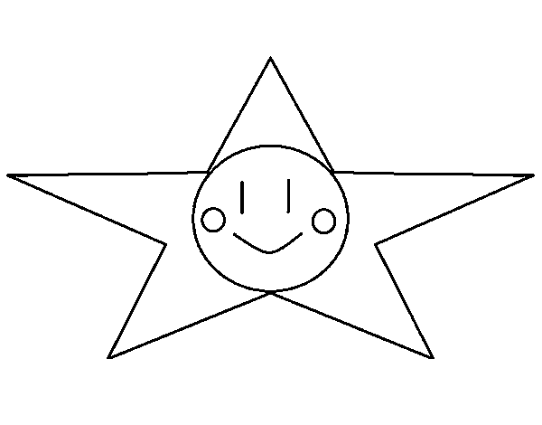 Dibuix de Estrella somrient per Pintar on-line