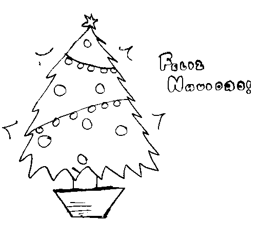 Dibuix de Feliç Nadal 2 per Pintar on-line