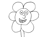 Dibujo de Flor somrient
