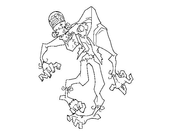 Dibuix de Frankenstein zombie per Pintar on-line