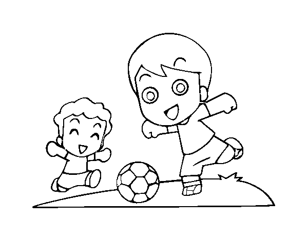 Dibuix de Futbol a l'esbarjo per Pintar on-line