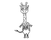 Dibuix de Girafa Minion per pintar