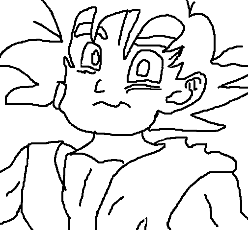 Dibuix de Goku per Pintar on-line
