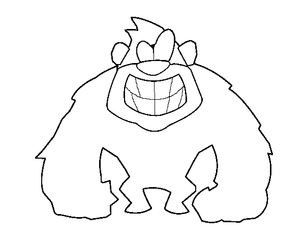 Dibuix de Goril·la pelut per Pintar on-line