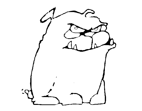 Dibuix de Gos cabrejat per Pintar on-line