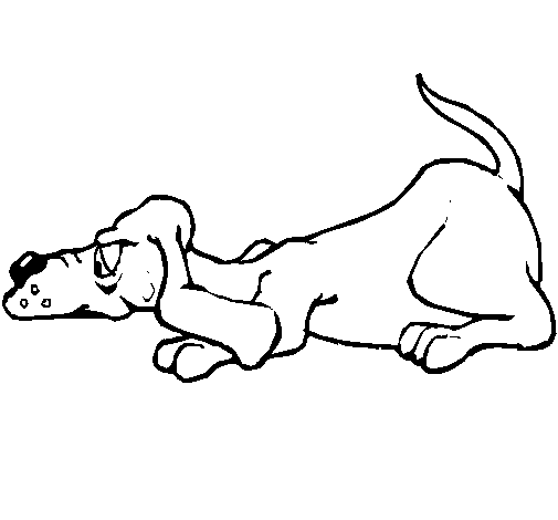 Dibuix de Gos cansat per Pintar on-line