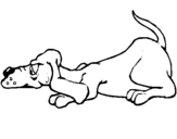 Dibuix de Gos cansat per pintar
