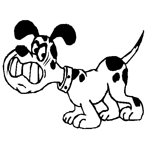Dibuix de Gos enfadat per Pintar on-line
