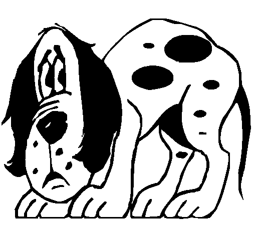 Dibuix de Gos espantat per Pintar on-line