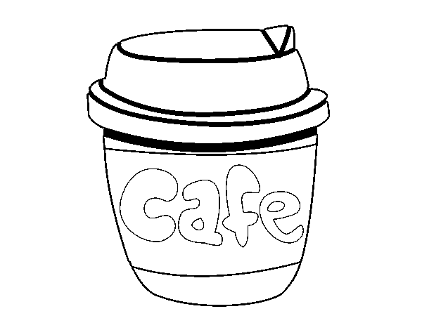 Dibuix de Got de cafè per Pintar on-line