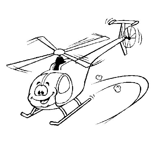 Dibuix de Helicòpter per Pintar on-line