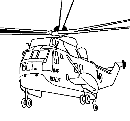Dibuix de Helicòpter al rescat  per Pintar on-line