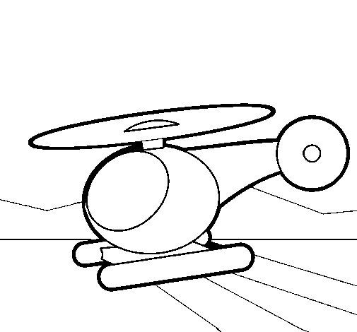 Dibuix de Helicòpter petit  per Pintar on-line