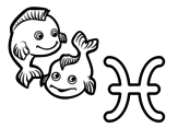 Dibujo de horòscop Pisces 