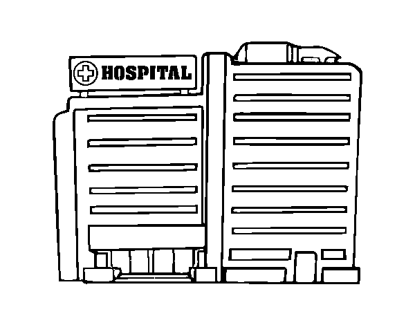 Dibuix de Hospital per Pintar on-line